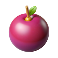Pink Apple 3D Render png