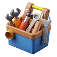 3D Render Tool Box Illustration png