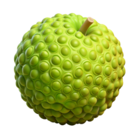 3D Render of Green Bumpy Apple png