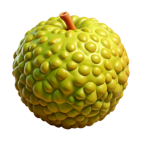 3D Render of a Bumpy Yellow Fruit png