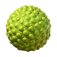 3D Render Green Bumpy Sphere Illustration png