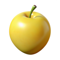 amarelo maçã 3d render png