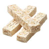 Delicious and nutritious tempeh blocks stacked for healthy cooking options. png