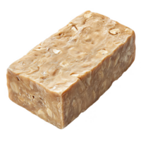 Delicious and nutritious block of tempeh made from fermented soybeans. png