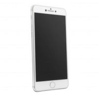 Modern smartphone with a sleek design and empty screen for custom content. png