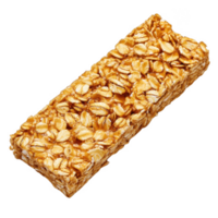 Nutritious granola bar made with oats, perfect for healthy snacking or on-the-go. png