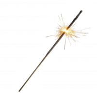 A sparkling sparkler illuminating a dark background, perfect for celebrations. png