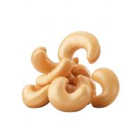 A pile of snack curls arranged creatively on a clean background. png