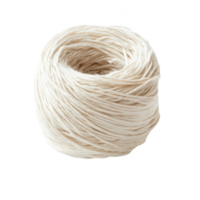 A soft, cream-colored yarn ball rolled neatly for crafting and knitting projects. png