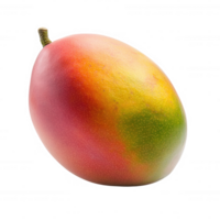 A ripe mango showcasing vibrant colors and smooth texture, perfect for culinary use. png