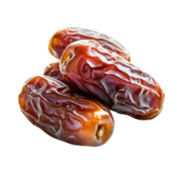 A close-up view of luscious, dried dates showcasing their rich texture and color. png