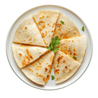 Delicious Plate of Cheese Quesadillas Perfect for Sharing on transparent background png