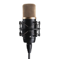 Professional Radio Microphone Isolated on White Background for Audio Recording on transparent background png