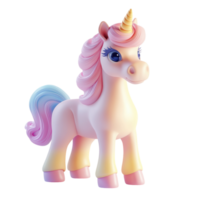 Realistic Unicorn Render for Fantasy Art and Illustration on transparent background png