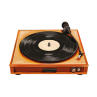 Vintage Retro Record Player for Music Enthusiasts on transparent background png