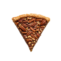 Indulgent Slice of Pecan Pie Perfect for Desserts or Celebrations on transparent background png