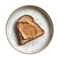 Delicious Toast with Peanut Butter for a Nutritious Breakfast on transparent background png
