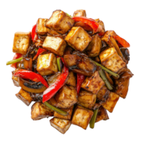 Delicious Tofu Stir Fry for Healthy Eating on transparent background png