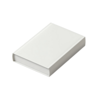 Isometric Rendering of a White Book for Design and Publishing Usage on transparent background png