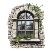 Isolated Window View for Architectural Design on transparent background png