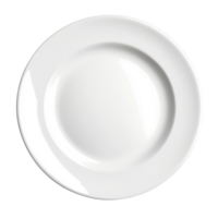 Elegant Presentation of a Clean White Dinner Plate for Culinary Delights on Transparent Background png