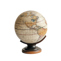 Globe on Desk with Background for Educational Use on Transparent Background png