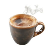 Steaming Espresso in a Realistic Coffee Cup for Cozy Mornings on Transparent Background png
