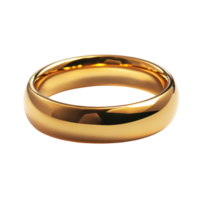 Elegant Gold Wedding Band Ideal for Symbolizing Love and Commitment on Transparent Background png
