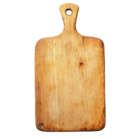Simple Wooden Cutting Board on White Background for Culinary Use on Transparent Background png