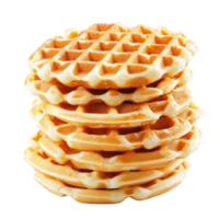 Delicious Stack of Waffles Isolated for Breakfast or Brunch Ideas on Transparent Background png