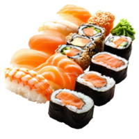 Assorted Sushi Rolls for Culinary Delight on Transparent Background png