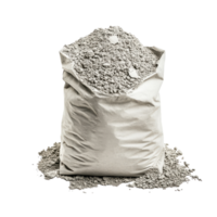 Versatile Bag of Powdered Cement for Construction Projects on Transparent Background png