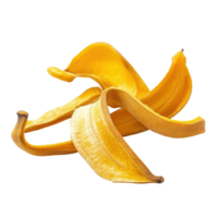 Isolated Banana Peel on White Background for Culinary and Health Illustrations on Transparent Background png