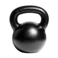 Black Kettlebell for Fitness Training and Strength Workouts on Transparent Background png