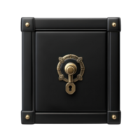 Black Safe Box Icon for Security and Protection Concepts on Transparent Background png