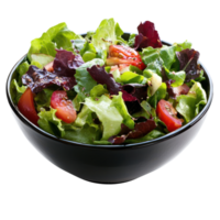 Bowl of Fresh Salad Isolated for Healthy Eating and Recipe Ideas on Transparent Background png
