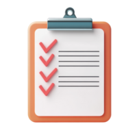 Checklist Clipboard Icon for Task Management and Organization on Transparent Background png