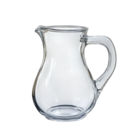 Clear Glass Pitcher Isolated for Beverage Serving on Transparent Background png