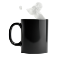 Coffee Mug with Steam Isolated on White Background for Promotional Use on Transparent Background png