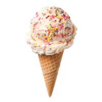 ice cream cone with sprinkles on a transparent background png