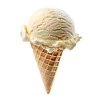 ice cream in a waffle cone on a transparent background png