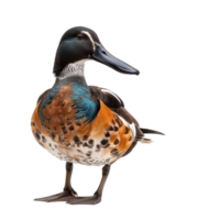 a duck with a long beak and a white head png