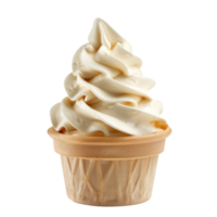 ice cream cone with whipped cream on a transparent background png