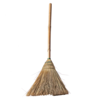 Broom side view full length isolate on transparent background png