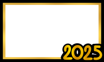 Happy new years frame. New year rectangle border frame png