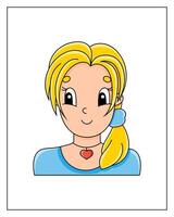 Page with character for kids. Bright image. Isolated on white background. illustration. vector