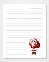 Sheet template for notebook, notepad, diary. Lined paper. With cute character. Cartoon . illustration. vector