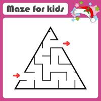 Abstract maze. Game for kids. Puzzle for children. Labyrinth conundrum. Find the right path. Cute character. illustration. vector