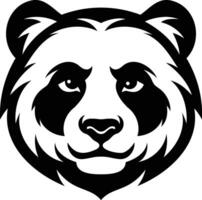 Panda Head Silhouette The Icon of Peace and Innocence in Shadows vector