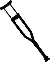 Crutch Silhouette Symbol of Support and Resilience vector